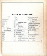 Table of Contents, Middlesex County 1876